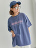 ヴィンテージ加工プリントTシャツ（オフホワイト/チャコールグレー/ブルー）｜ehka sopo（エヘカソポ）通販
