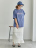 ヴィンテージ加工プリントTシャツ（オフホワイト/チャコールグレー/ブルー）｜ehka sopo（エヘカソポ）通販