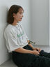ヴィンテージ加工プリントTシャツ（オフホワイト/チャコールグレー/ブルー）｜ehka sopo（エヘカソポ）通販