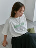 ヴィンテージ加工プリントTシャツ（オフホワイト/チャコールグレー/ブルー）｜ehka sopo（エヘカソポ）通販