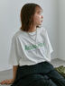 ヴィンテージ加工プリントTシャツ（オフホワイト/チャコールグレー/ブルー）｜ehka sopo（エヘカソポ）通販