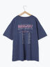 ヴィンテージ加工プリントTシャツ（オフホワイト/チャコールグレー/ブルー）｜ehka sopo（エヘカソポ）通販