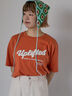 サガラ刺繍Tシャツ（オフホワイト/チャコールグレー/オレンジ）｜ehka sopo（エヘカソポ）通販