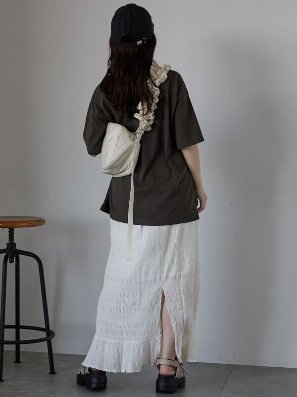 セール】 サガラ刺繍Tシャツ（オフホワイト/チャコールグレー/オレンジ