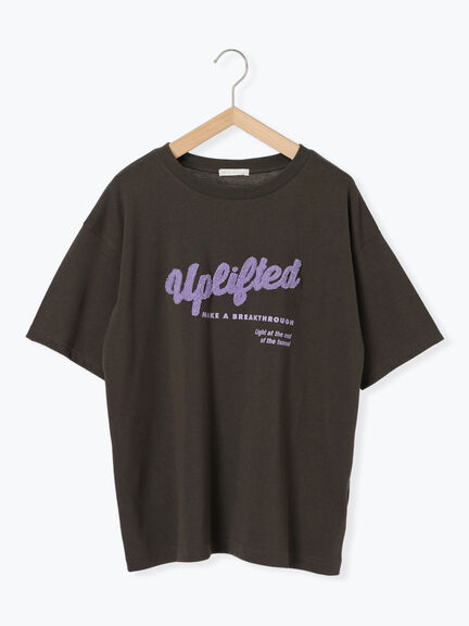 サガラ刺繍Tシャツ（オフホワイト/チャコールグレー/オレンジ）｜ehka sopo（エヘカソポ）通販