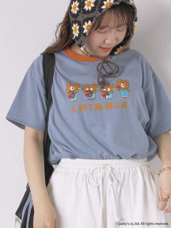 【SWIMMER】リンガーTシャツ（サックスブルー）｜ehka sopo（エヘカソポ）通販