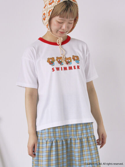 【SWIMMER】リンガーTシャツ（オフホワイト/サックスブルー/キナリ）｜ehka sopo（エヘカソポ）通販