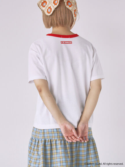【SWIMMER】リンガーTシャツ（オフホワイト/サックスブルー/キナリ）｜ehka sopo（エヘカソポ）通販