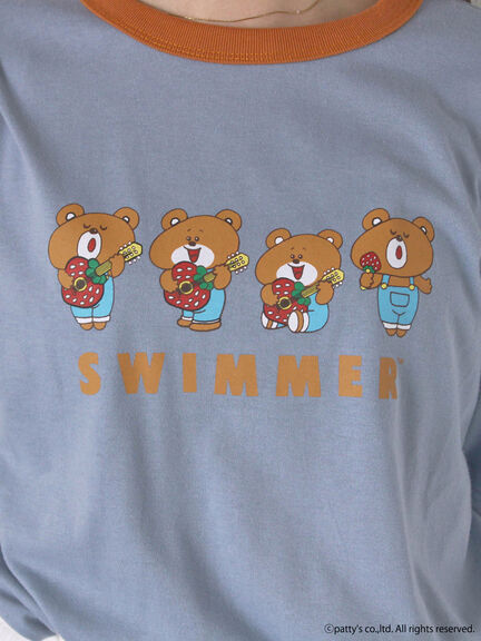 【SWIMMER】リンガーTシャツ（オフホワイト/サックスブルー/キナリ）｜ehka sopo（エヘカソポ）通販