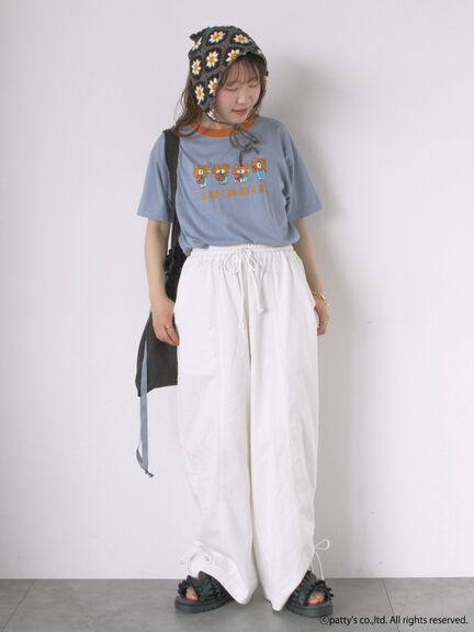 【SWIMMER】リンガーTシャツ（オフホワイト/サックスブルー/キナリ）｜ehka sopo（エヘカソポ）通販