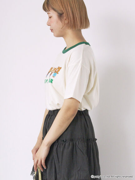 【SWIMMER】リンガーTシャツ（オフホワイト/サックスブルー/キナリ）｜ehka sopo（エヘカソポ）通販