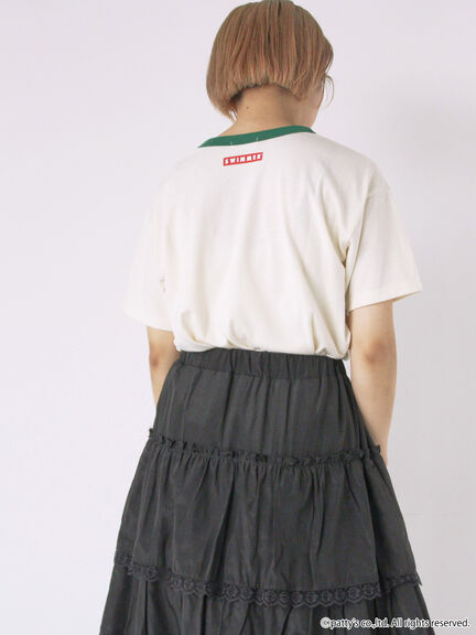 【SWIMMER】リンガーTシャツ（オフホワイト/サックスブルー/キナリ）｜ehka sopo（エヘカソポ）通販
