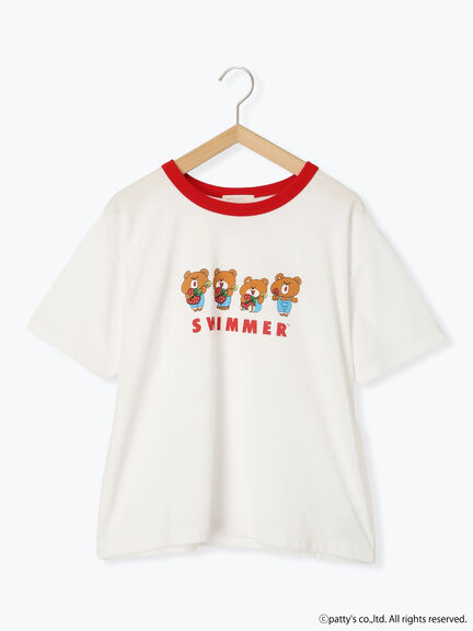 【SWIMMER】リンガーTシャツ（オフホワイト/サックスブルー/キナリ）｜ehka sopo（エヘカソポ）通販
