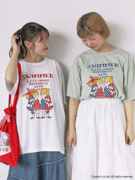 【SWIMMER】オーバーサイズTシャツ（オフホワイト/ブラック/ミント）｜ehka sopo（エヘカソポ）通販