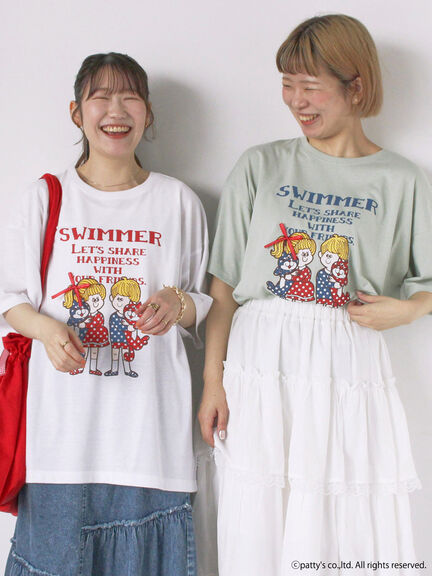 【SWIMMER】オーバーサイズTシャツ（オフホワイト/ブラック/ミント）｜ehka sopo（エヘカソポ）通販