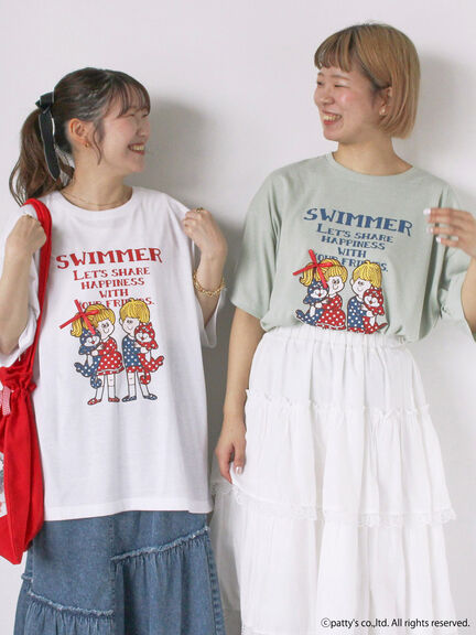 【SWIMMER】オーバーサイズTシャツ（オフホワイト/ブラック/ミント）｜ehka sopo（エヘカソポ）通販