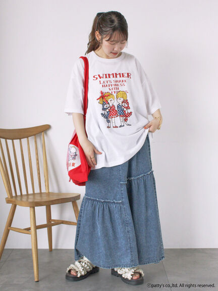 【SWIMMER】オーバーサイズTシャツ（オフホワイト/ブラック/ミント）｜ehka sopo（エヘカソポ）通販