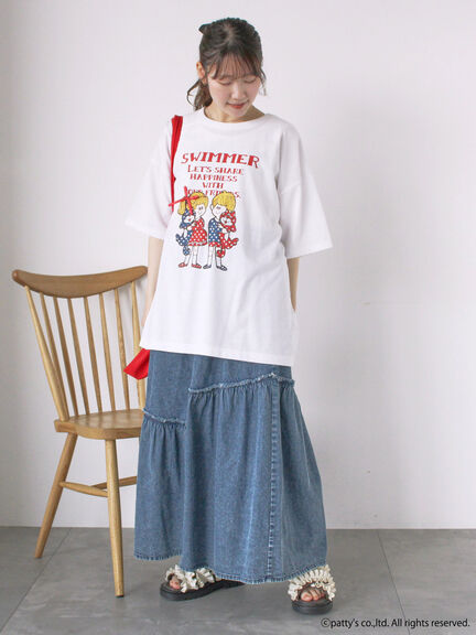 【SWIMMER】オーバーサイズTシャツ（オフホワイト/ブラック/ミント）｜ehka sopo（エヘカソポ）通販
