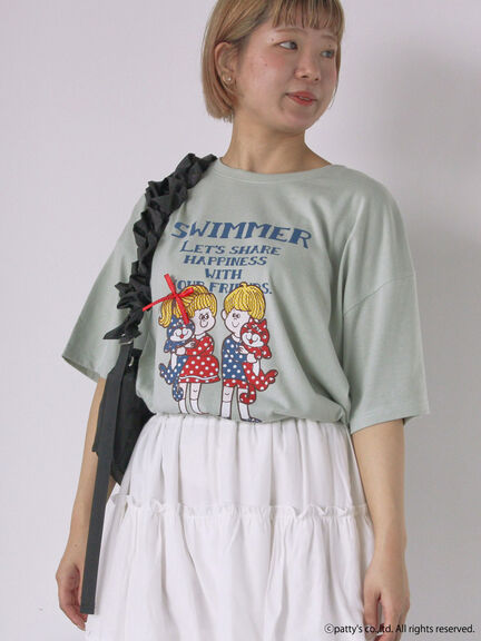 【SWIMMER】オーバーサイズTシャツ（オフホワイト/ブラック/ミント）｜ehka sopo（エヘカソポ）通販
