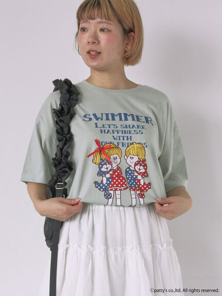 【SWIMMER】オーバーサイズTシャツ（オフホワイト/ブラック/ミント）｜ehka sopo（エヘカソポ）通販