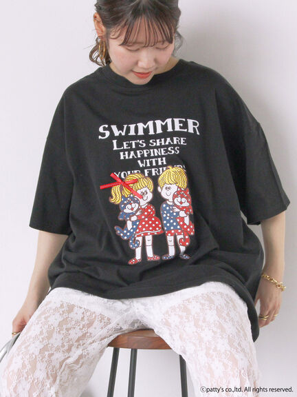 【SWIMMER】オーバーサイズTシャツ（オフホワイト/ブラック/ミント）｜ehka sopo（エヘカソポ）通販