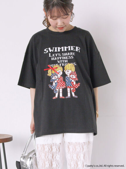 【SWIMMER】オーバーサイズTシャツ（オフホワイト/ブラック/ミント）｜ehka sopo（エヘカソポ）通販