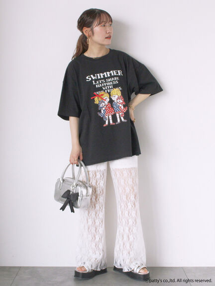 【SWIMMER】オーバーサイズTシャツ（オフホワイト/ブラック/ミント）｜ehka sopo（エヘカソポ）通販
