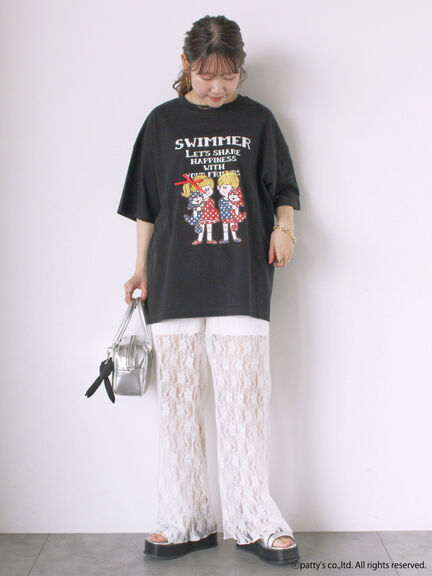 【SWIMMER】オーバーサイズTシャツ（オフホワイト/ブラック/ミント）｜ehka sopo（エヘカソポ）通販