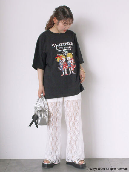 【SWIMMER】オーバーサイズTシャツ（オフホワイト/ブラック/ミント）｜ehka sopo（エヘカソポ）通販
