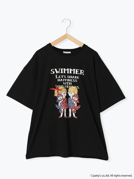 【SWIMMER】オーバーサイズTシャツ（オフホワイト/ブラック/ミント）｜ehka sopo（エヘカソポ）通販