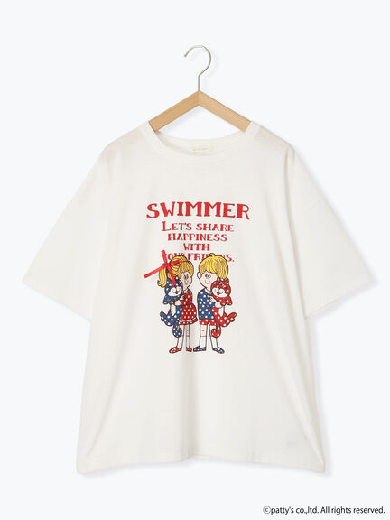 【SWIMMER】オーバーサイズTシャツ（オフホワイト/ブラック/ミント）｜ehka sopo（エヘカソポ）通販
