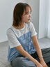 ビスチェドッキングTシャツ（ブラック/ベージュ/サックスブルー）｜ehka sopo（エヘカソポ）通販
