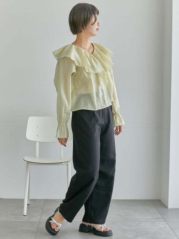 セール】 カーブスラックス（グレー/ブラック/ベージュ/ボトムス