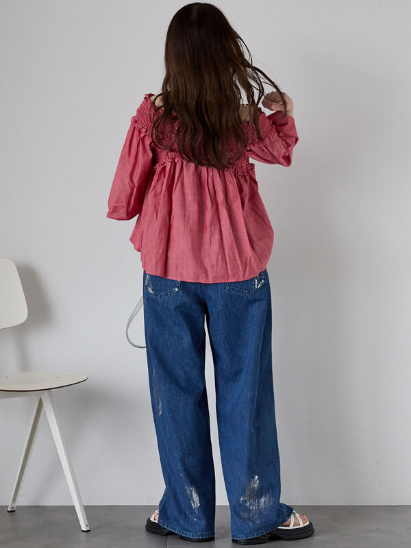 SM2 - まゆみ★ehka sopo★ｓｍ２★新品★シャーリング襟*ギャザーブラウス SM2 - ehka sopo☆sm2☆新品☆シャーリング襟*ギャザー