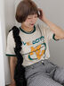 メローリンガーTシャツ（オフホワイト/チャコールグレー/キナリ）｜ehka sopo（エヘカソポ）通販