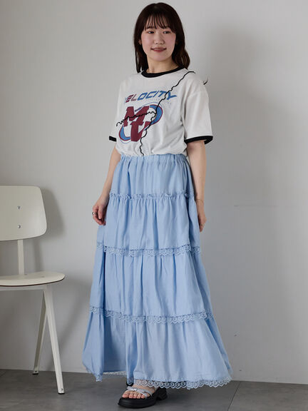 メローリンガーTシャツ（オフホワイト/チャコールグレー/キナリ）｜ehka sopo（エヘカソポ）通販