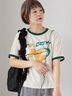 メローリンガーTシャツ（オフホワイト/チャコールグレー/キナリ）｜ehka sopo（エヘカソポ）通販