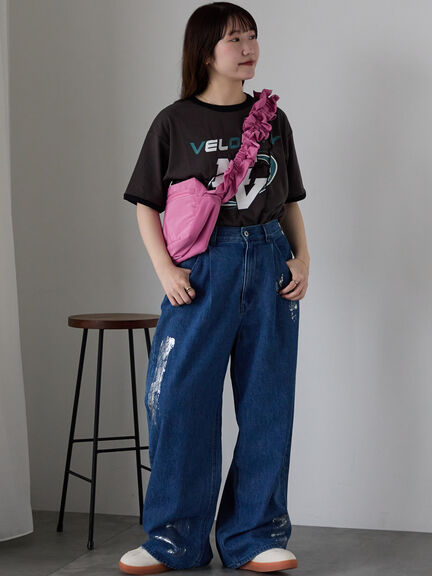 メローリンガーTシャツ（オフホワイト/チャコールグレー/キナリ）｜ehka sopo（エヘカソポ）通販
