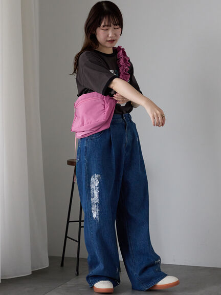 メローリンガーTシャツ（オフホワイト/チャコールグレー/キナリ）｜ehka sopo（エヘカソポ）通販