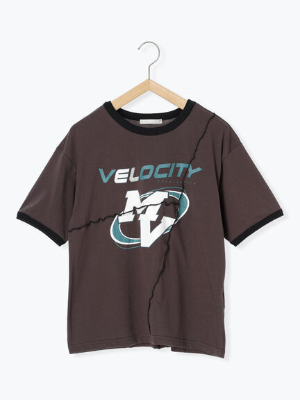 メローリンガーTシャツ（オフホワイト/チャコールグレー/キナリ）｜ehka sopo（エヘカソポ）通販