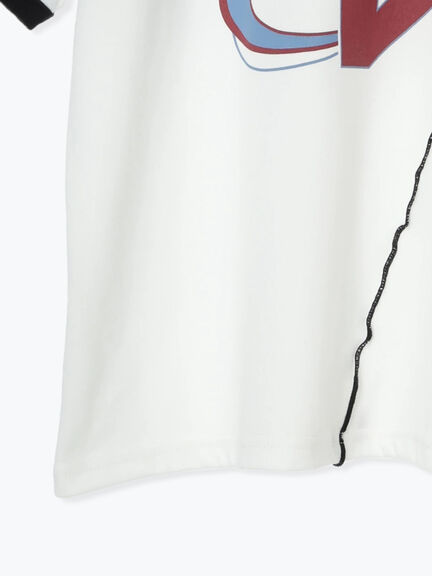 メローリンガーTシャツ（オフホワイト/チャコールグレー/キナリ）｜ehka sopo（エヘカソポ）通販