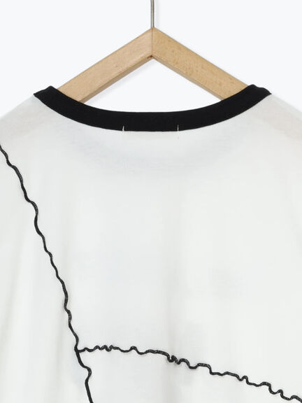 メローリンガーTシャツ（オフホワイト/チャコールグレー/キナリ）｜ehka sopo（エヘカソポ）通販