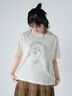 花プリントTシャツ（オフホワイト/ブラック/ピンク/キナリ）｜ehka sopo（エヘカソポ）通販
