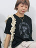花プリントTシャツ（ブラック）｜ehka sopo（エヘカソポ）通販