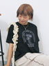 花プリントTシャツ（オフホワイト/ブラック/ピンク/キナリ）｜ehka sopo（エヘカソポ）通販