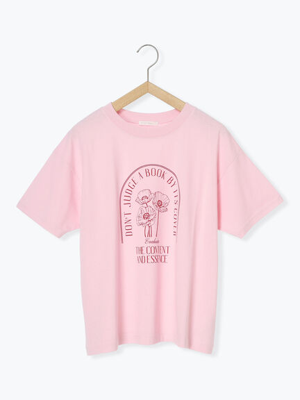 花プリントTシャツ（オフホワイト/ブラック/ピンク/キナリ）｜ehka sopo（エヘカソポ）通販