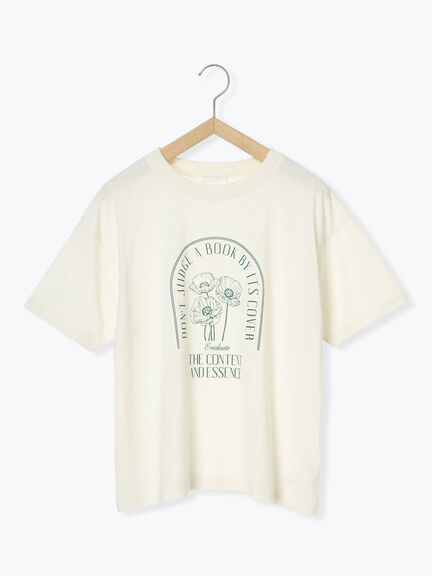 花プリントTシャツ（オフホワイト/ブラック/ピンク/キナリ）｜ehka sopo（エヘカソポ）通販