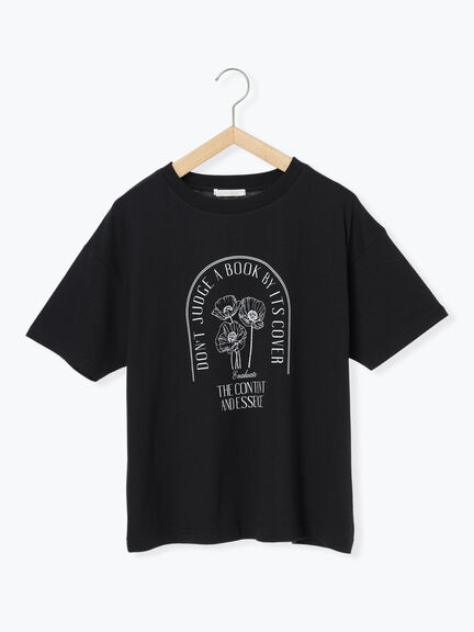 花プリントTシャツ（オフホワイト/ブラック/ピンク/キナリ）｜ehka sopo（エヘカソポ）通販