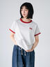 3D刺繍リンガーTシャツ（オフホワイト/グリーン/サックスブルー/ネイビー）｜ehka sopo（エヘカソポ）通販