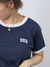 3D刺繍リンガーTシャツ（ネイビー）｜ehka sopo（エヘカソポ）通販